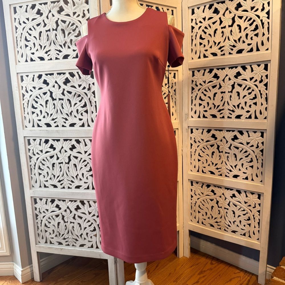 Calvin Klein Chic Mauve Midi Dress NWT SZ 8
